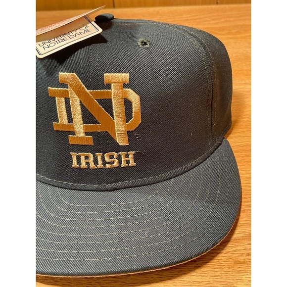 Vintage Notre Dame University Fighting Irish Fitted Hat 6 1/2 Pro Line NWT USA - Picture 3 of 9